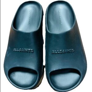 All Saints Black Slide Sandals news size 6